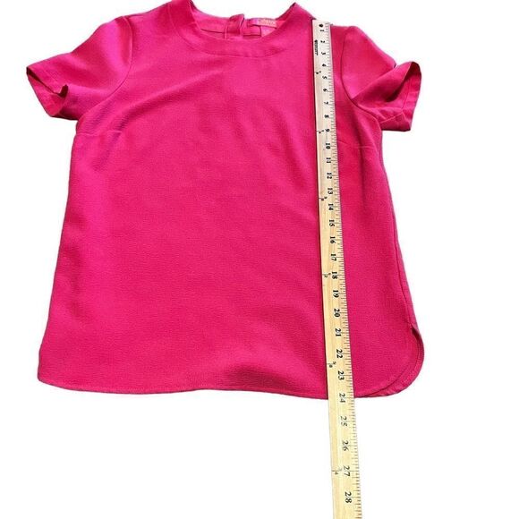Catherine MaLandrino Pink Crepe Blouse. Short Sleeve. Sz XS. Great Condition!! - Picture 9 of 11